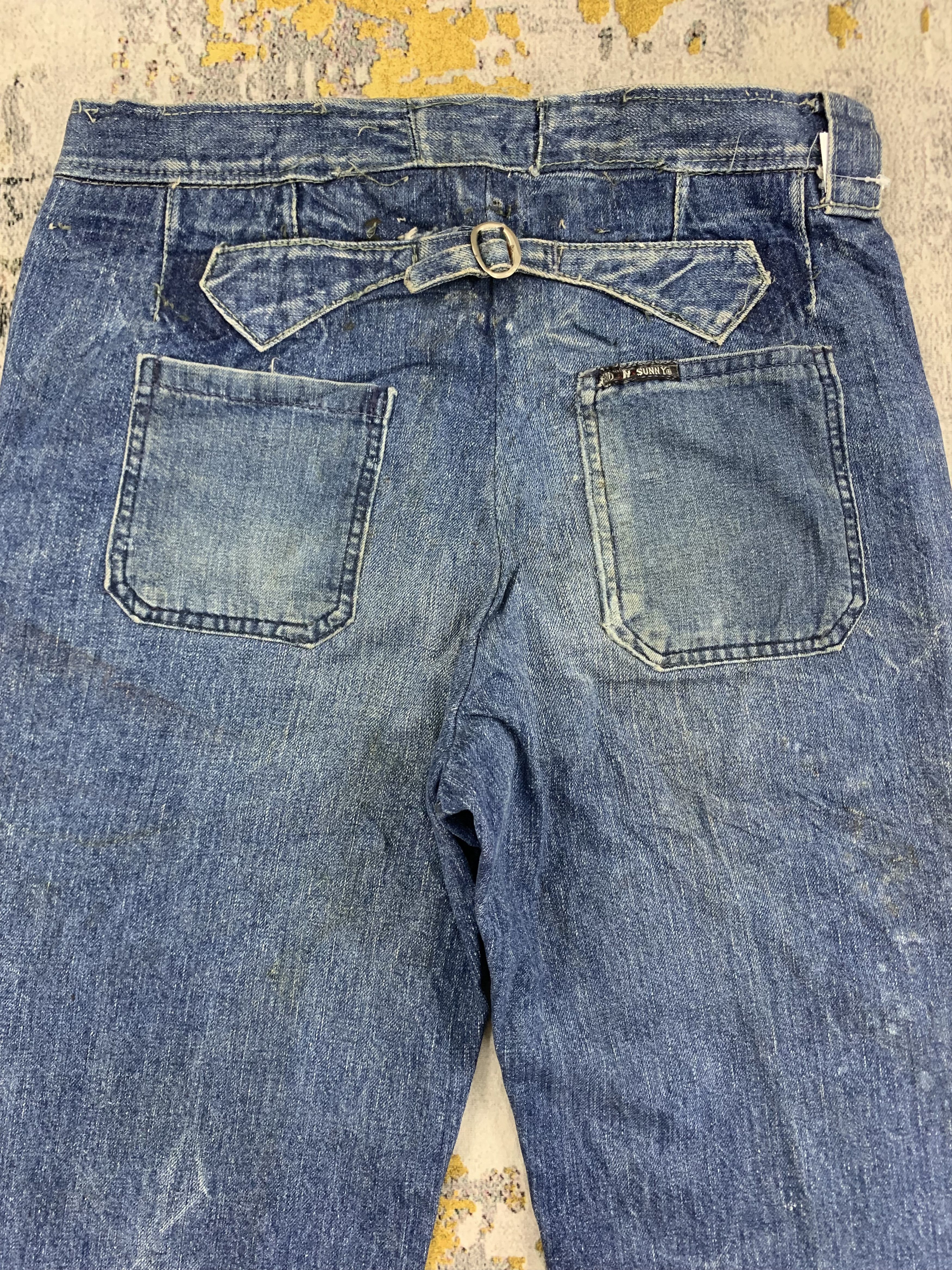 Japanese Brand Vintage Sunny Denim 28x27 Distressed Size US 28 / EU 44 - 5 Thumbnail