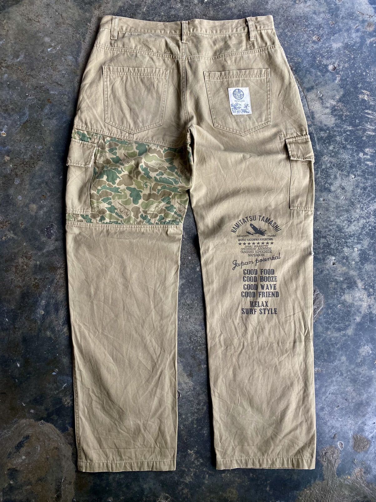 Japanese Brand Namitatsu Tamashi Cargo Pants Size US 34 / EU 50 - 2 Thumbnail