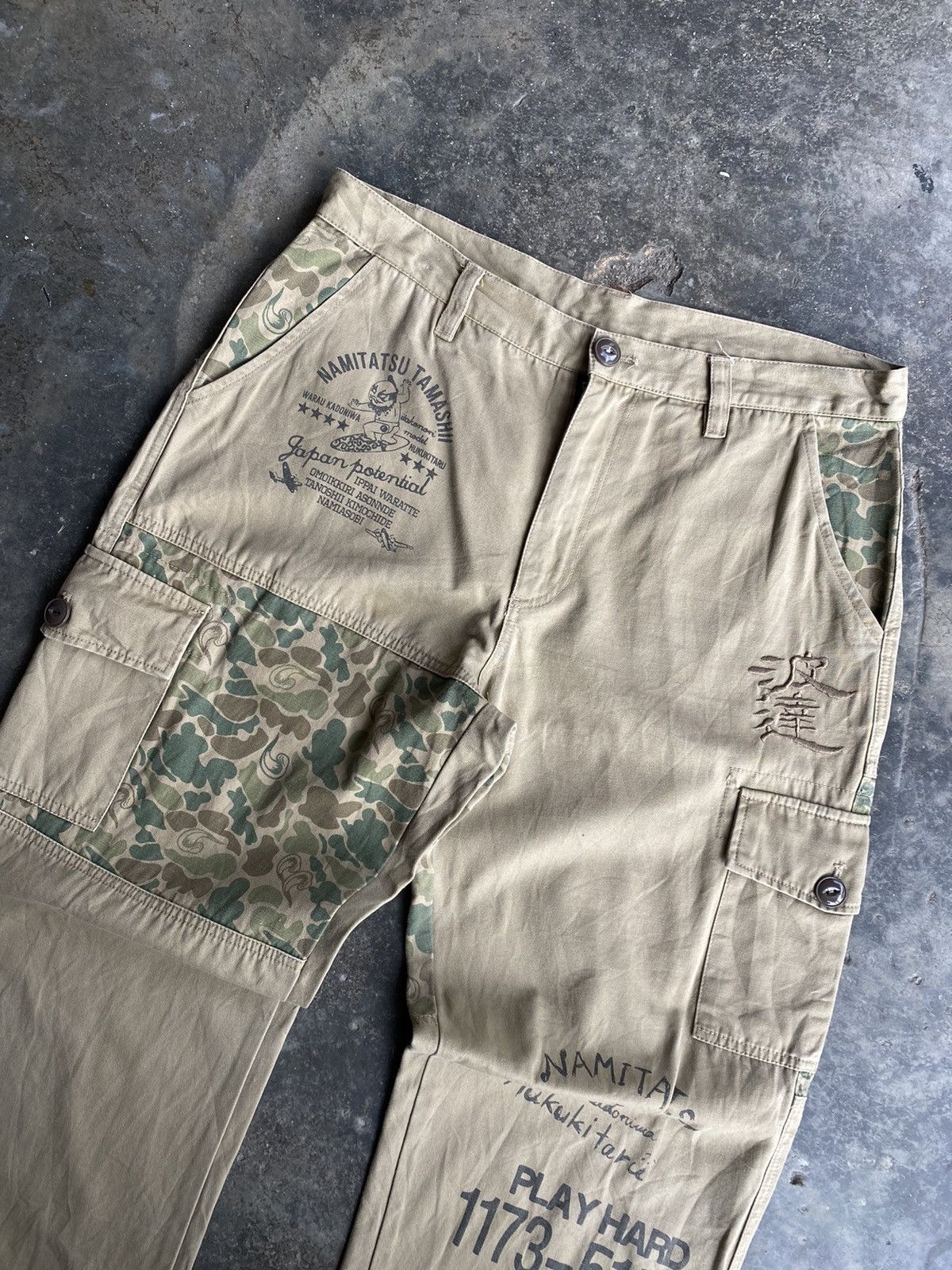 Japanese Brand Namitatsu Tamashi Cargo Pants Size US 34 / EU 50 - 3 Thumbnail