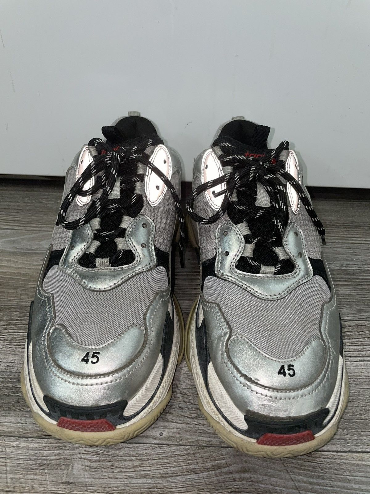 Balenciaga Triple S Trainer Silver 2018 Size US 11 / EU 44 - 4 Thumbnail