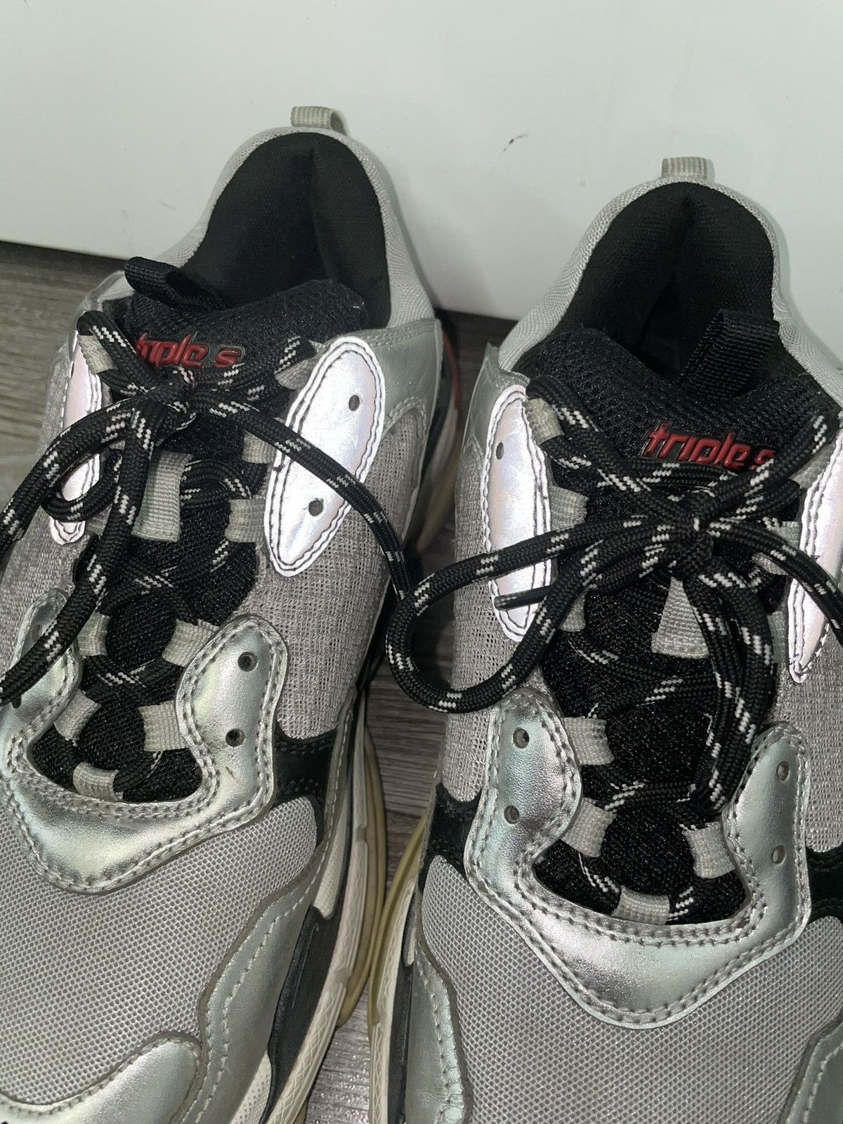 Balenciaga Triple S Trainer Silver 2018 Size US 11 / EU 44 - 5 Thumbnail
