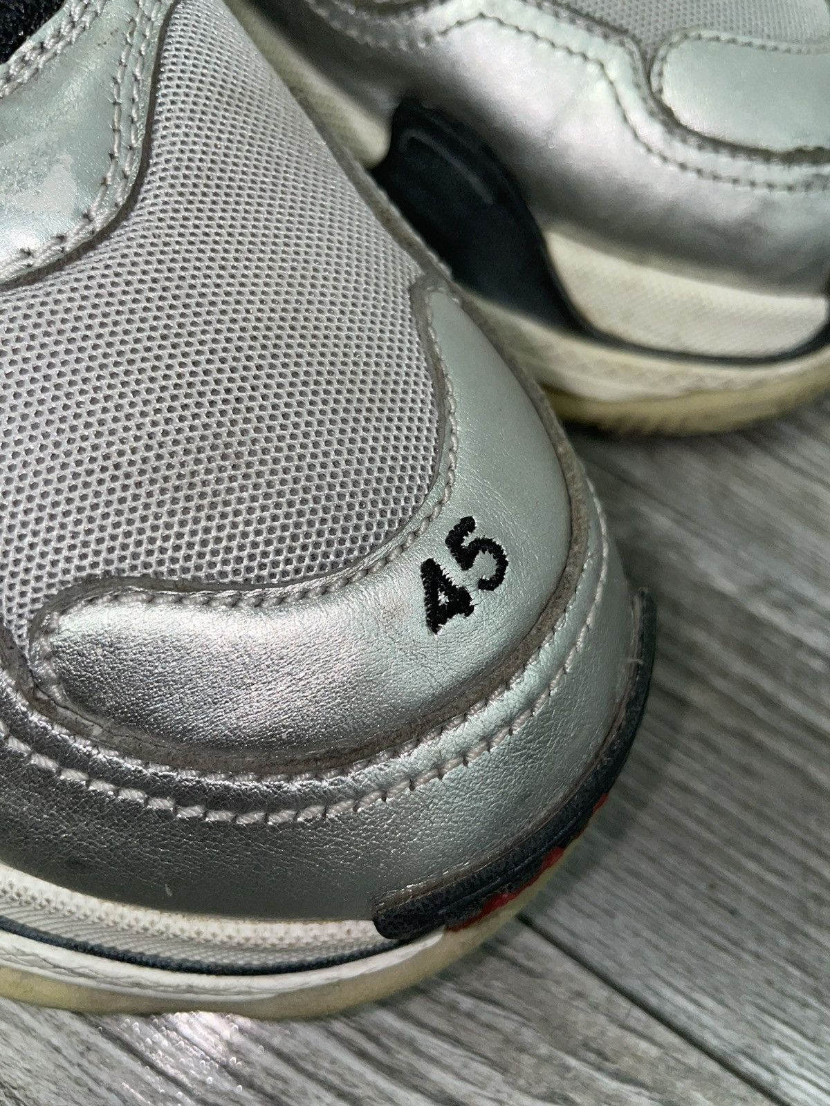 Balenciaga Triple S Trainer Silver 2018 Size US 11 / EU 44 - 7 Thumbnail