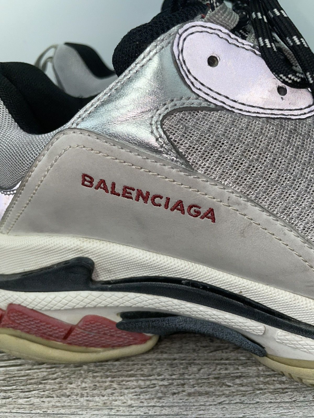 Balenciaga Triple S Trainer Silver 2018 Size US 11 / EU 44 - 8 Thumbnail