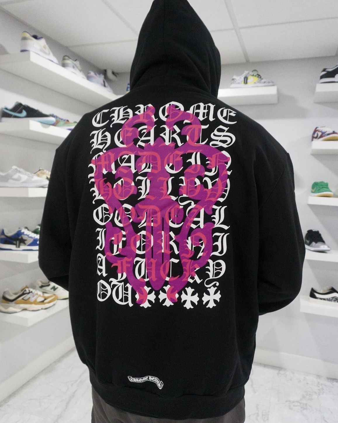 Chrome Hearts Pink/Black WWW.CHROMEHEARTS.COM HOODIE