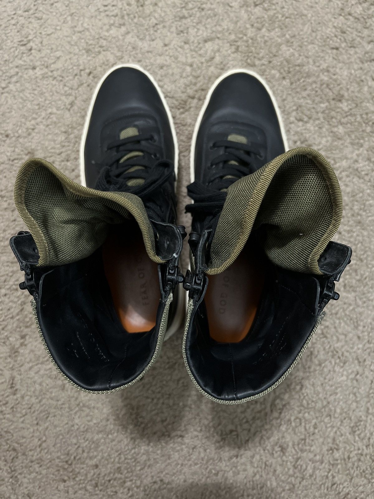 Fear of God Fear of God Jungle Sneaker Nero + Foliage Leather Cordura Size US 8 / EU 41 - 3 Thumbnail