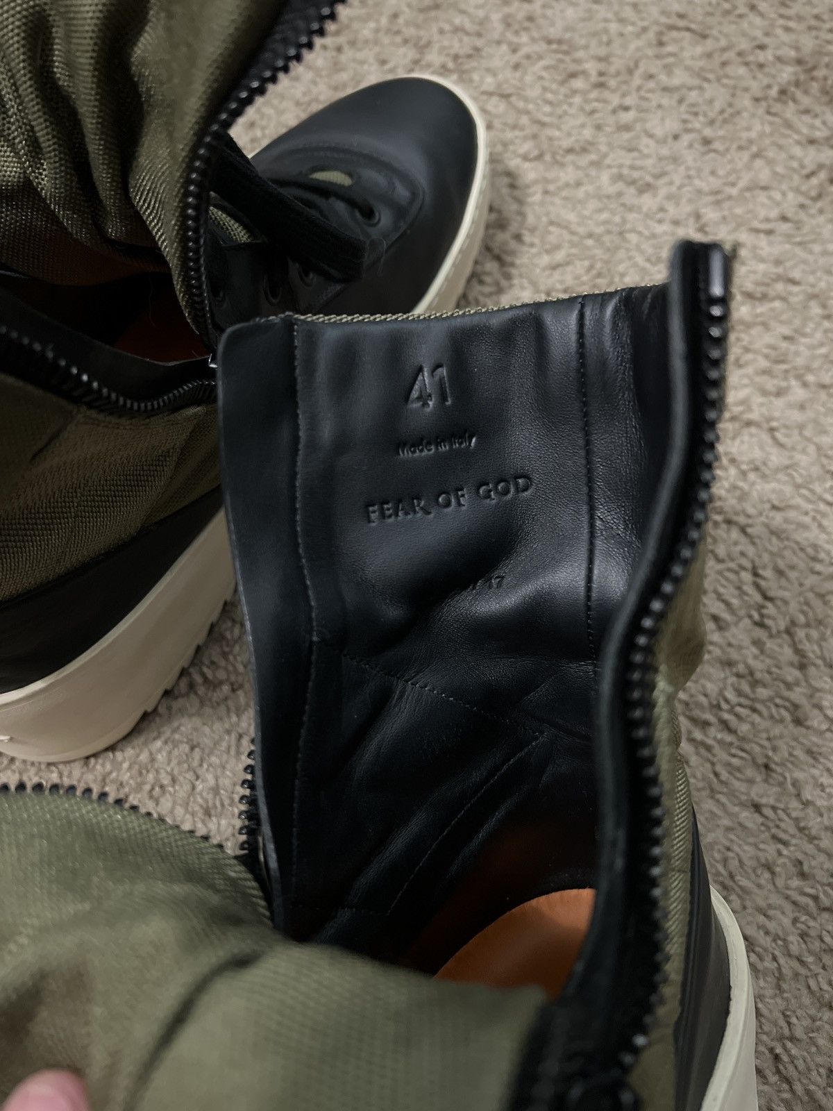 Fear of God Fear of God Jungle Sneaker Nero + Foliage Leather Cordura Size US 8 / EU 41 - 4 Thumbnail