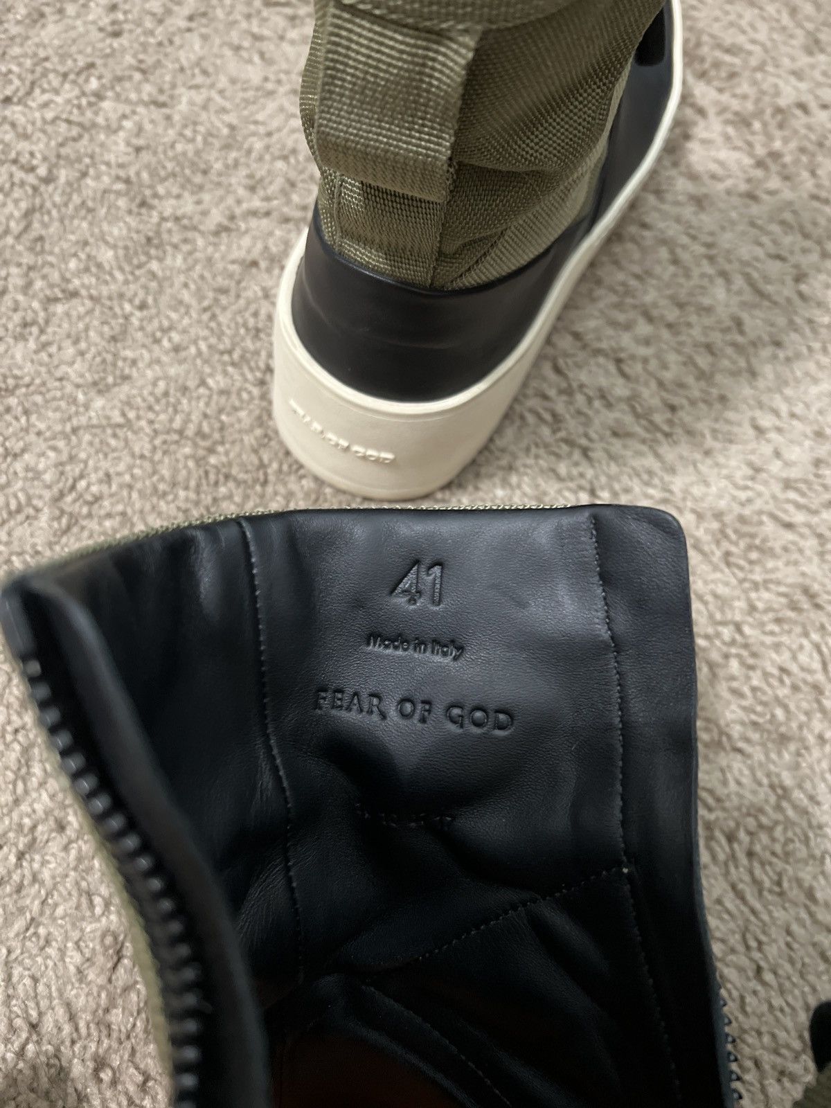 Fear of God Fear of God Jungle Sneaker Nero + Foliage Leather Cordura Size US 8 / EU 41 - 5 Thumbnail
