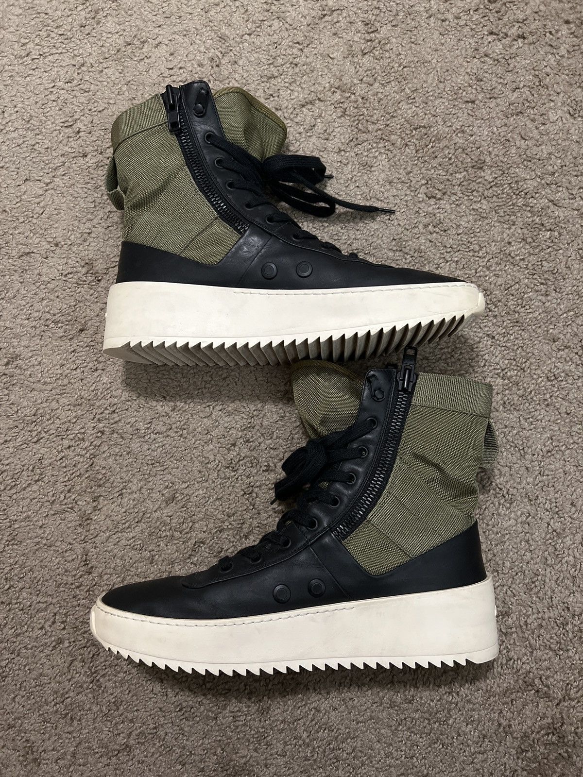 Fear of God Fear of God Jungle Sneaker Nero + Foliage Leather Cordura |  Grailed