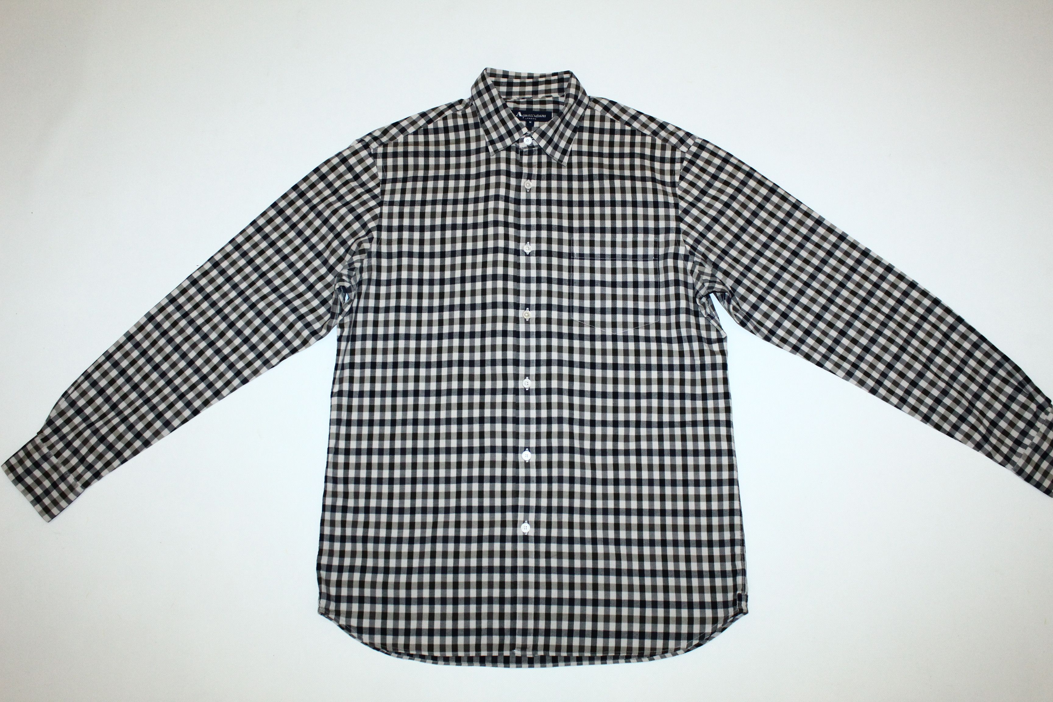 Aquascutum Vintage Aquascutum Iconic Checkered Shirt Casual Oxford Size US L / EU 52-54 / 3 - 3 Thumbnail