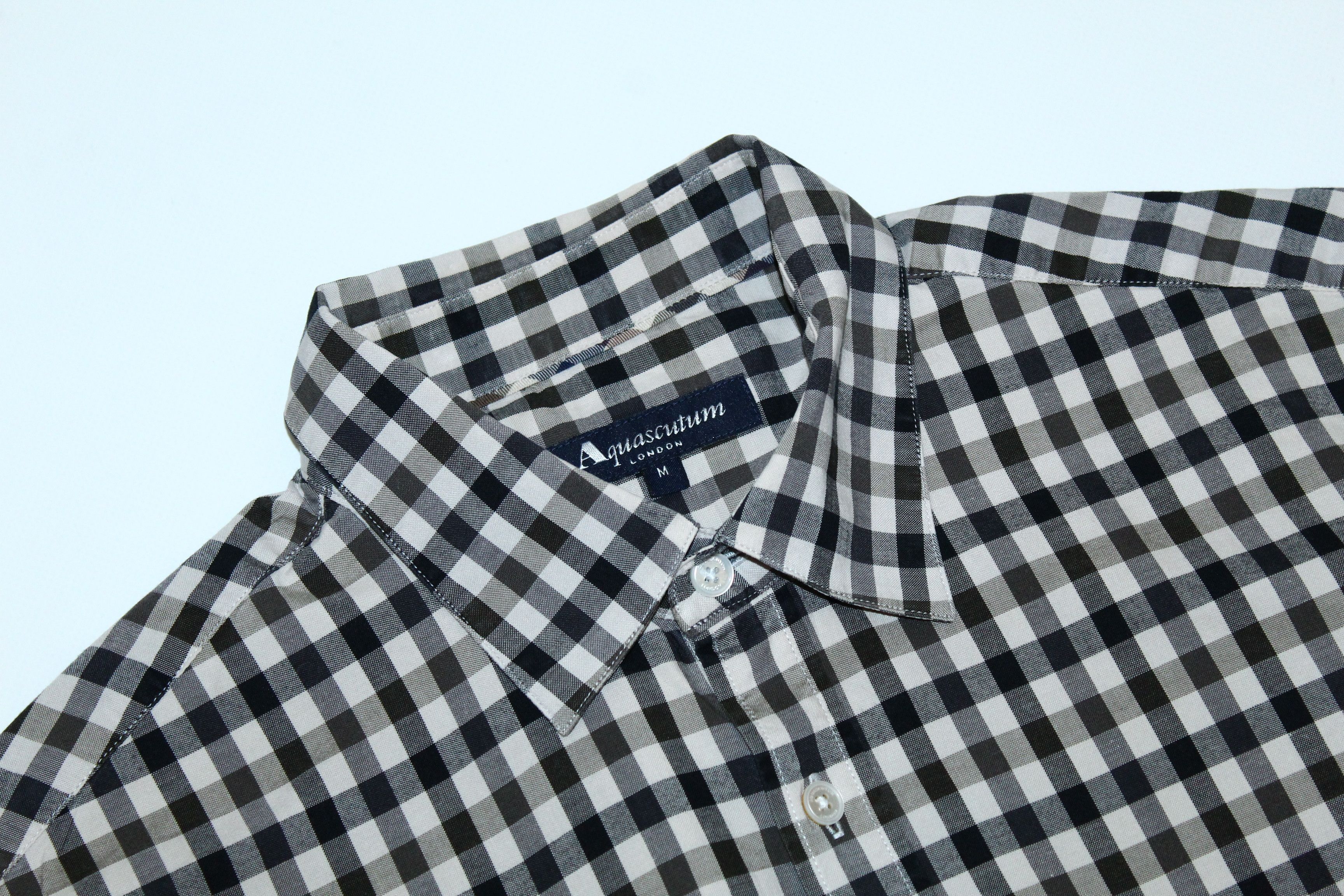 Aquascutum Vintage Aquascutum Iconic Checkered Shirt Casual Oxford Size US L / EU 52-54 / 3 - 2 Thumbnail
