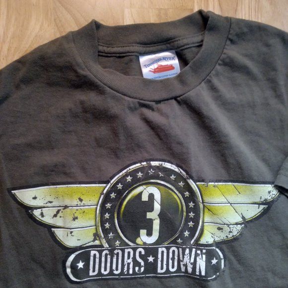 T-shirt Concert 3 Doors Down 2011 Tour - Noir Taille S Homme - 100% Coton