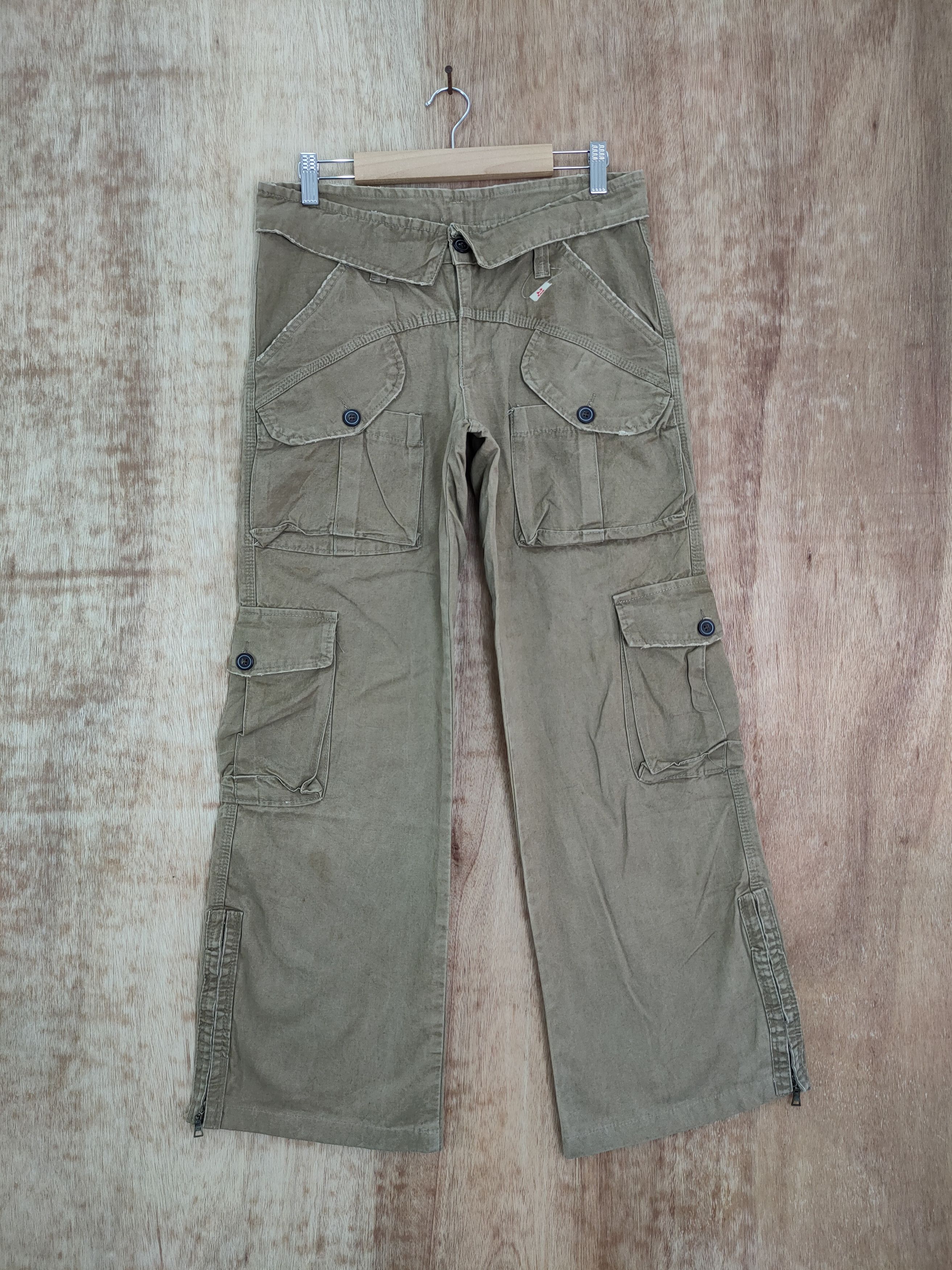 Japanese Brand Rare japan faded brown multipocket cargo pants #238DLAL Size US 28 / EU 44 - 1 Thumbnail