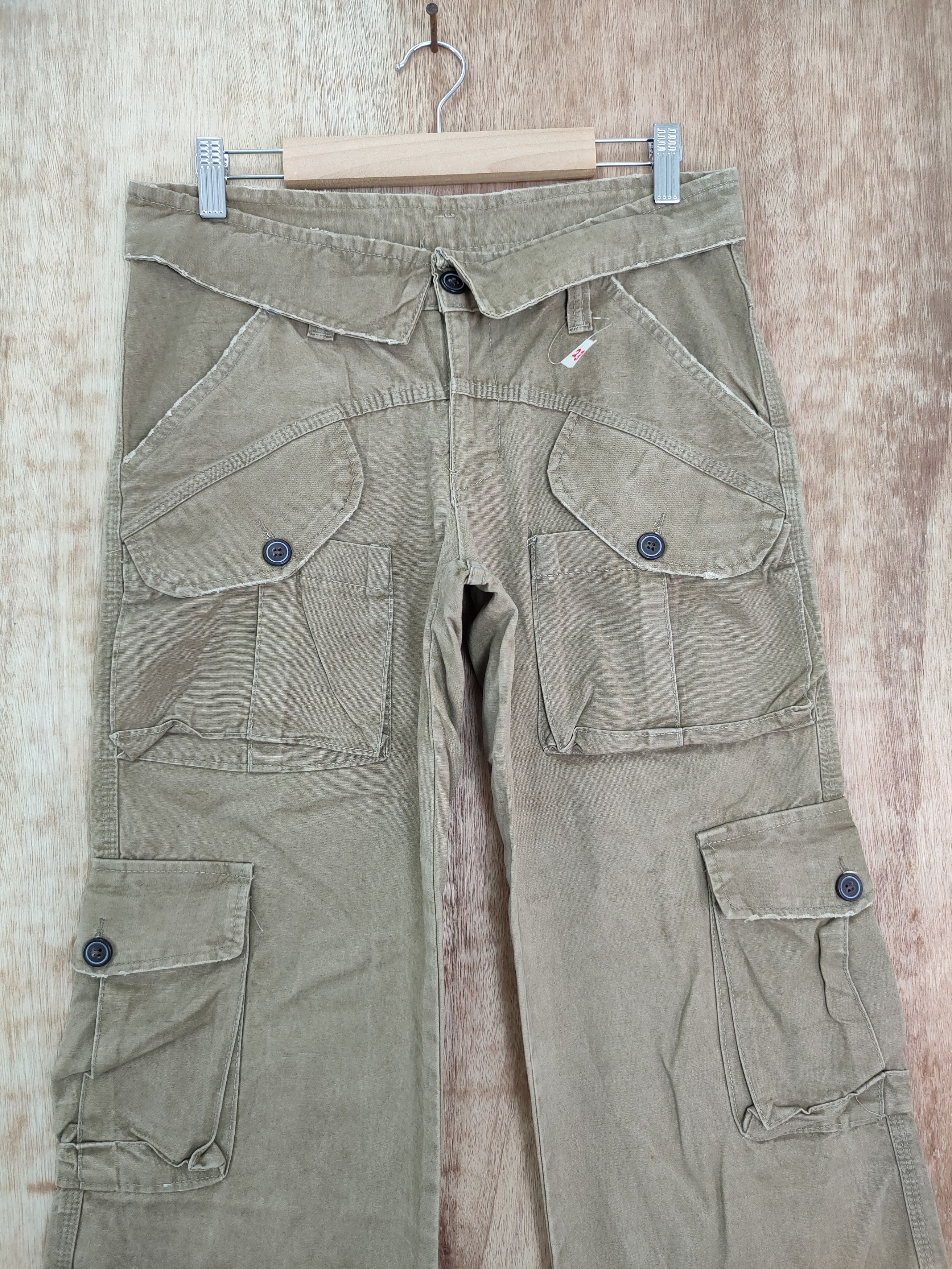 Japanese Brand Rare japan faded brown multipocket cargo pants #238DLAL Size US 28 / EU 44 - 4 Thumbnail