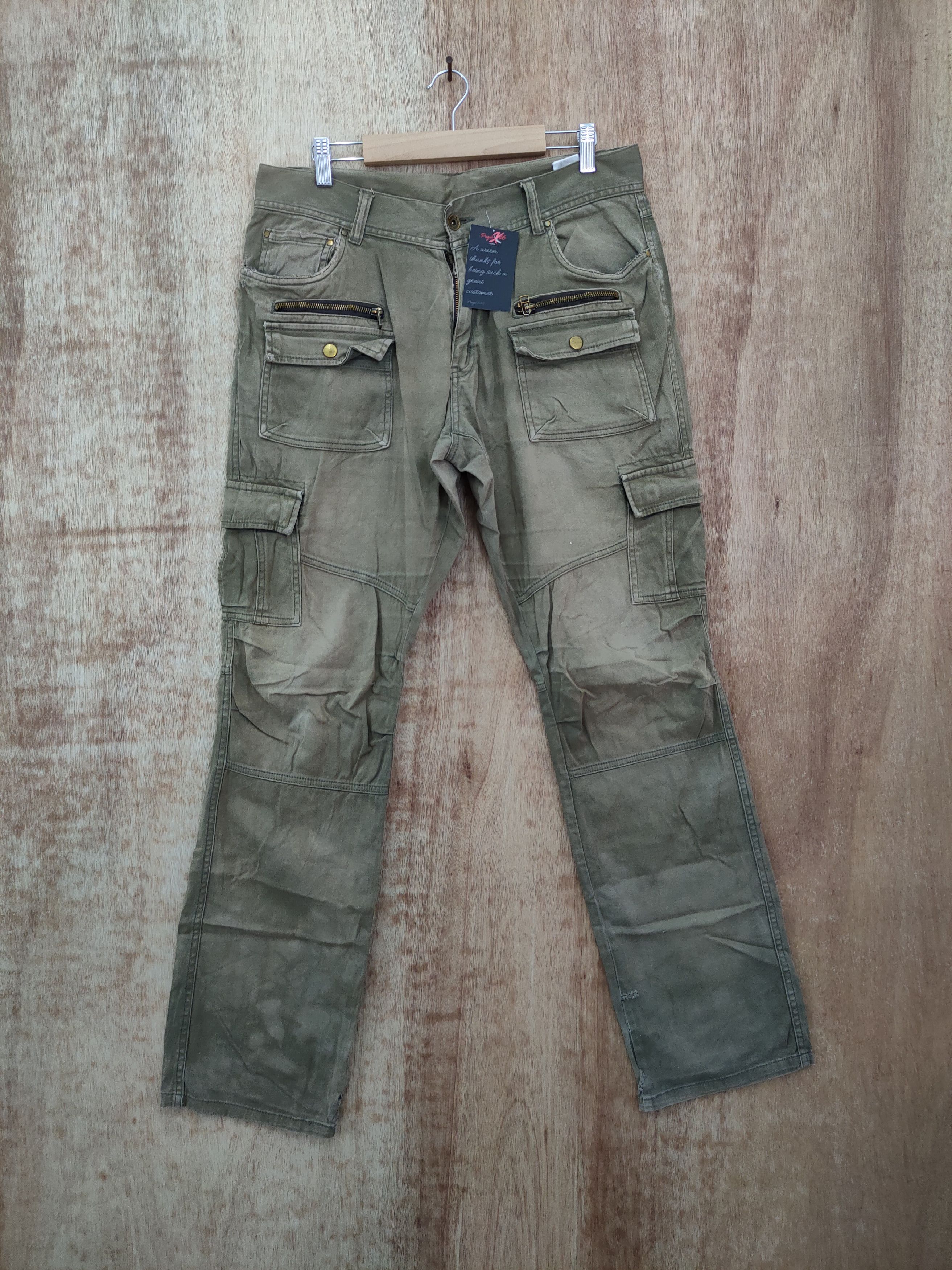 Size 31x33 Semantic Design Cargo Pants Black Bondage Pants