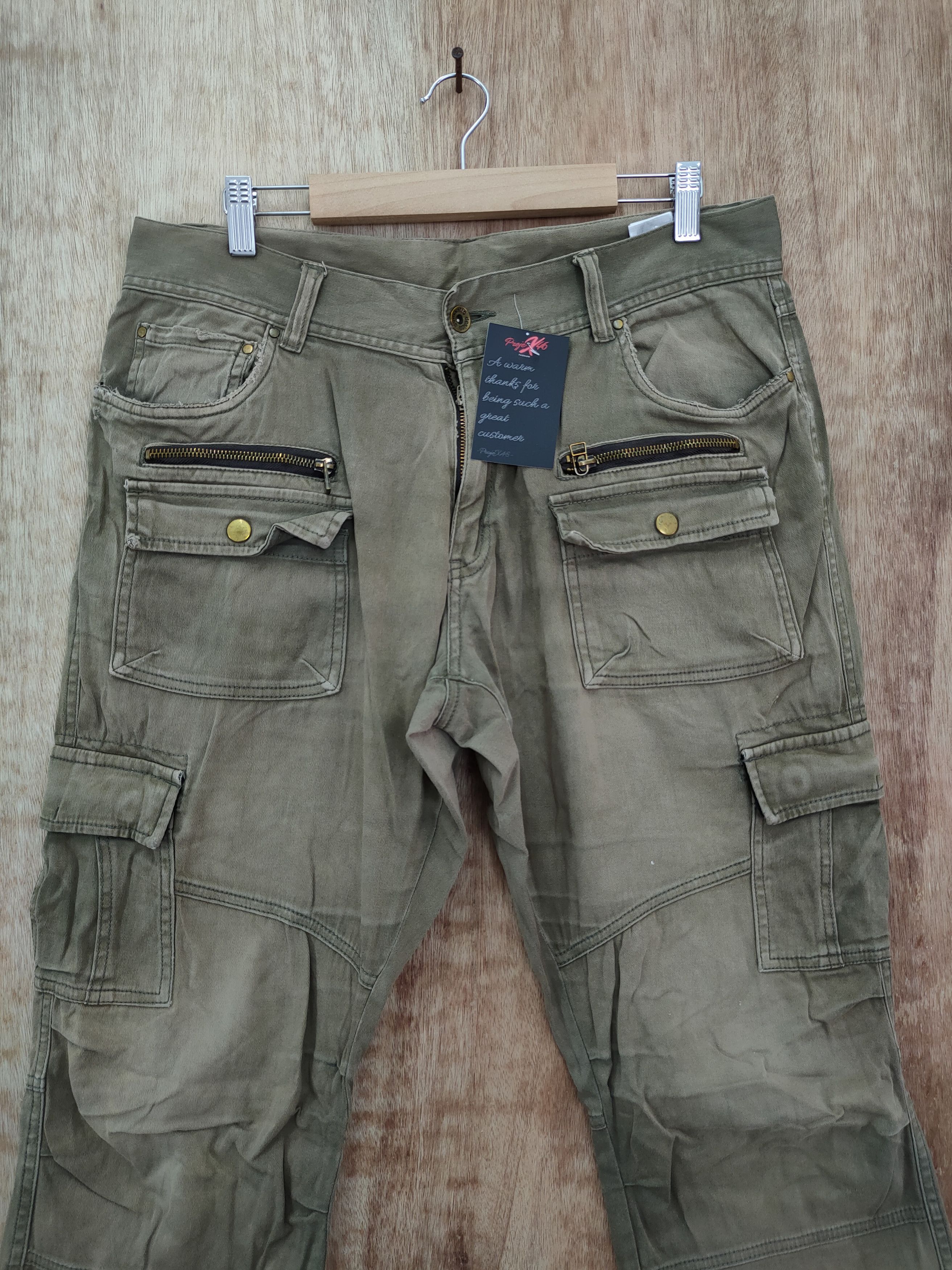 Japanese Brand DLL Semanticdesign faded multipocket cargo pants #46-124DLAL Size US 32 / EU 48 - 3 Thumbnail