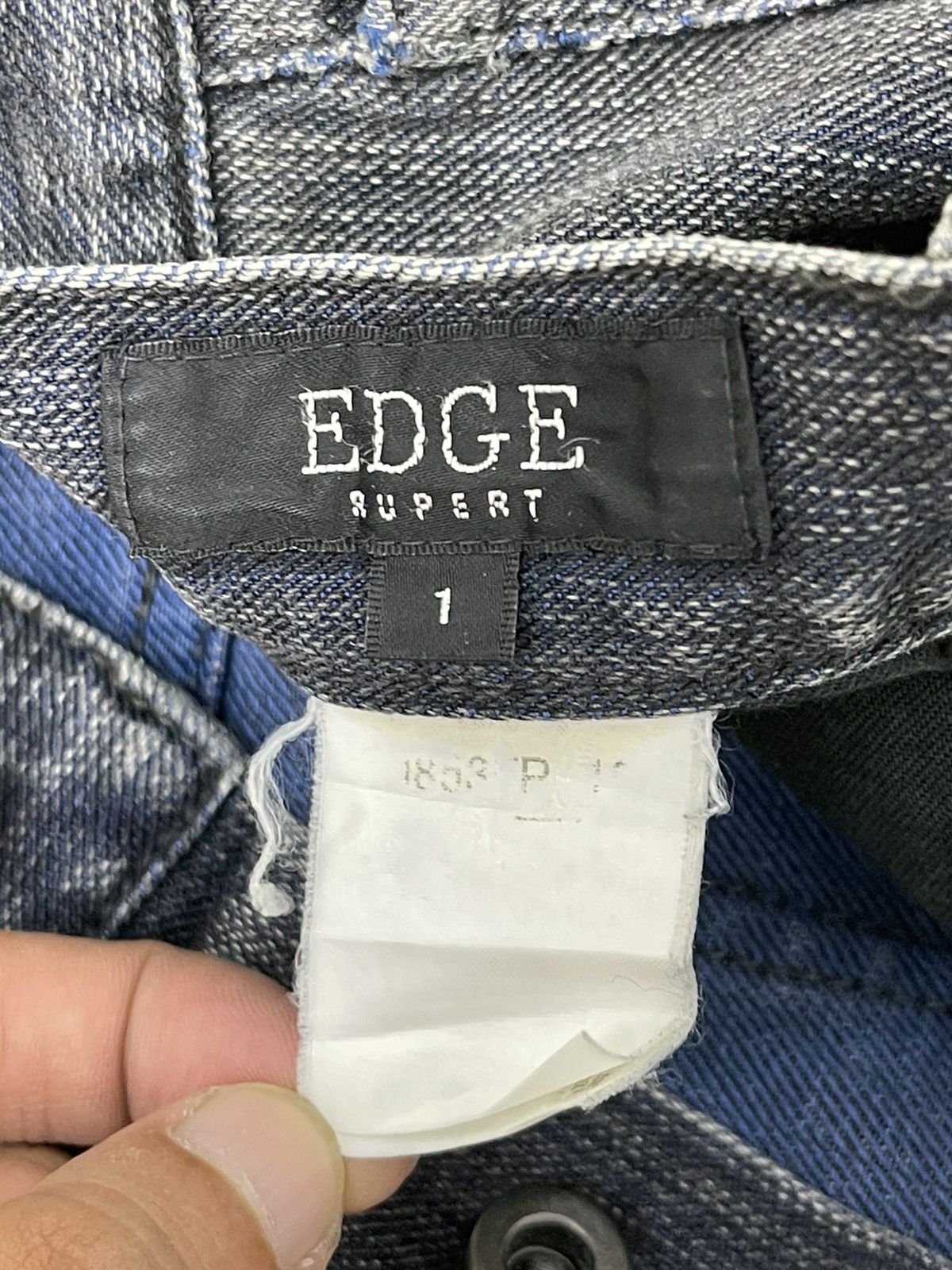 Japanese Brand Slim Jeans Edge Rupert Patchwork Stretch Denim 1🟦5 Size US 30 / EU 46 - 19 Thumbnail