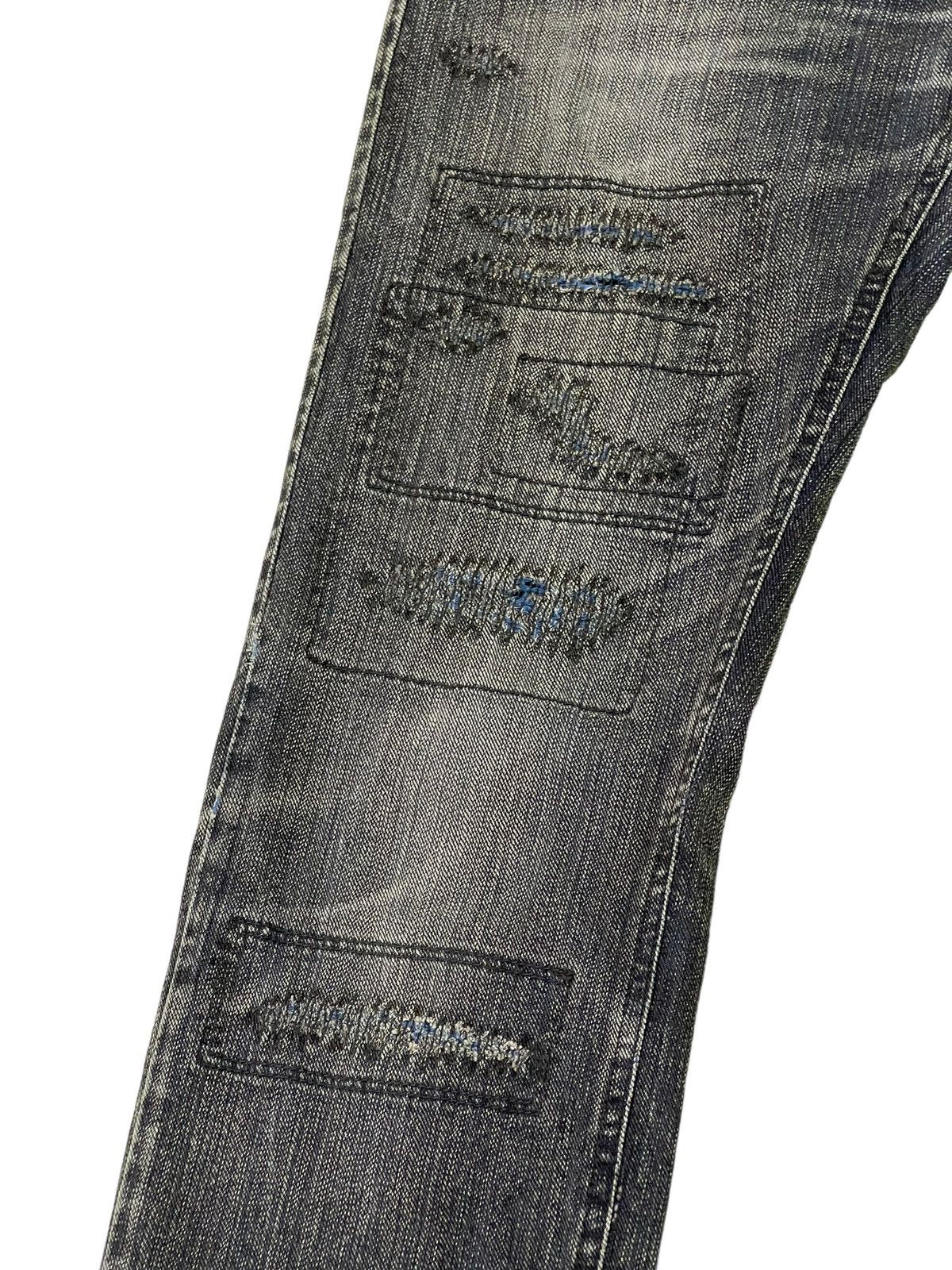 Japanese Brand Slim Jeans Edge Rupert Patchwork Stretch Denim 1🟦5 Size US 30 / EU 46 - 6 Thumbnail