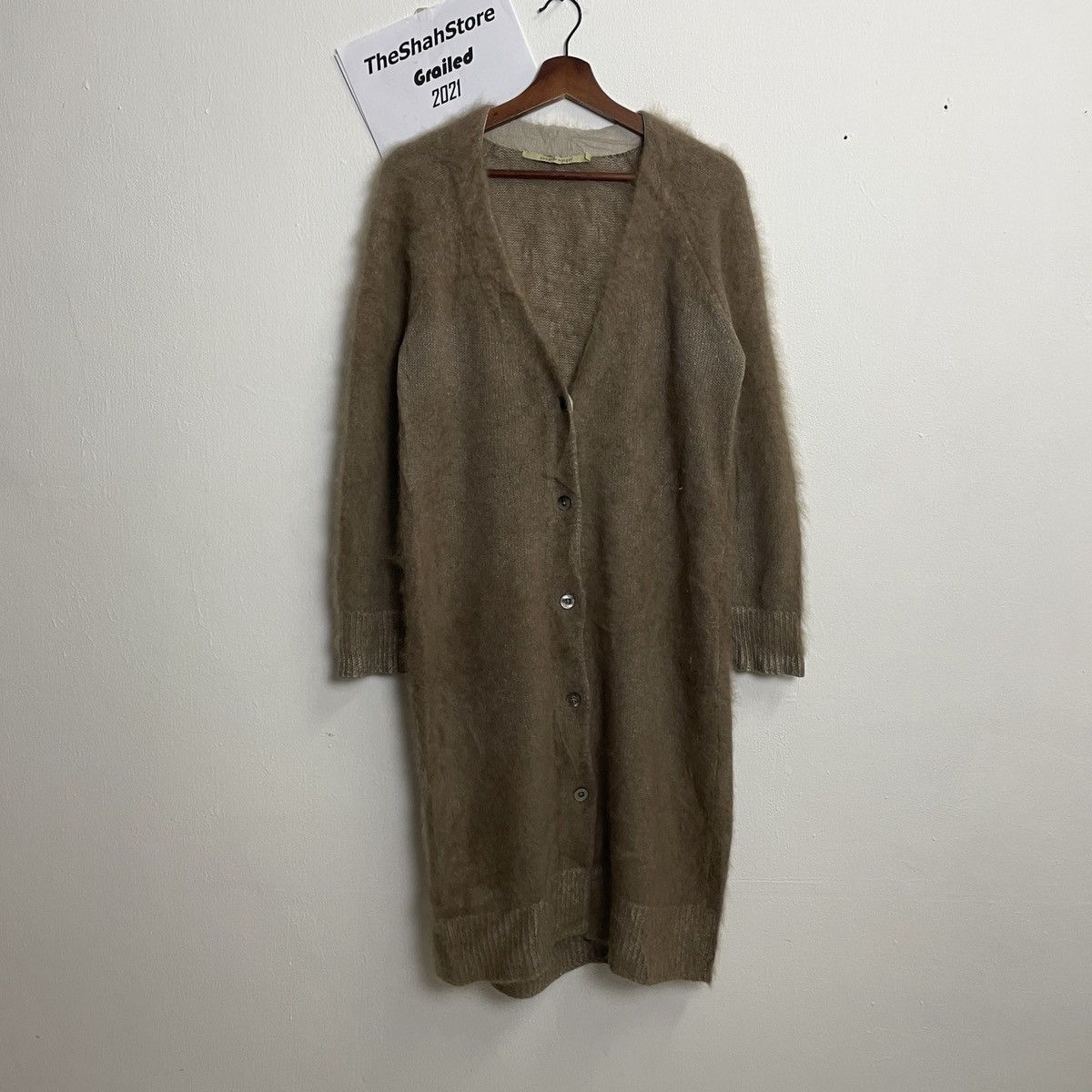 Aran Isles Knitwear Vintage Avant De Voyage Mohair Long Cardingan Size US M / EU 48-50 / 2 - 1 Thumbnail