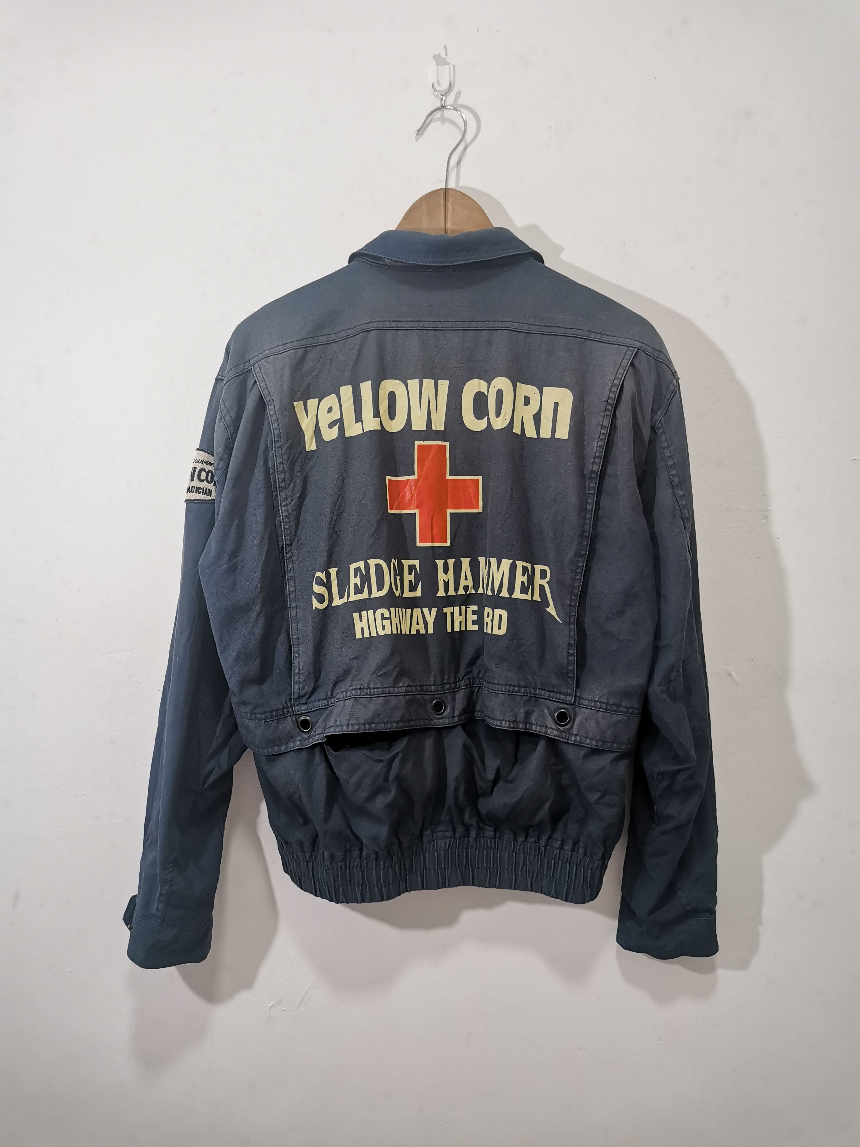 Vintage Sun Faded Yellow Corn Sledge Hammer Racing Jacket | Grailed