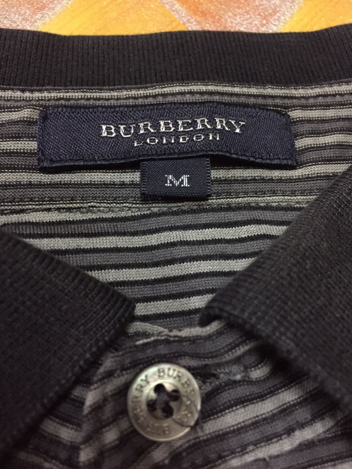 Burberry Burberry Black Label Stripe Polo Shirt Made in Japan Size US M / EU 48-50 / 2 - 4 Thumbnail