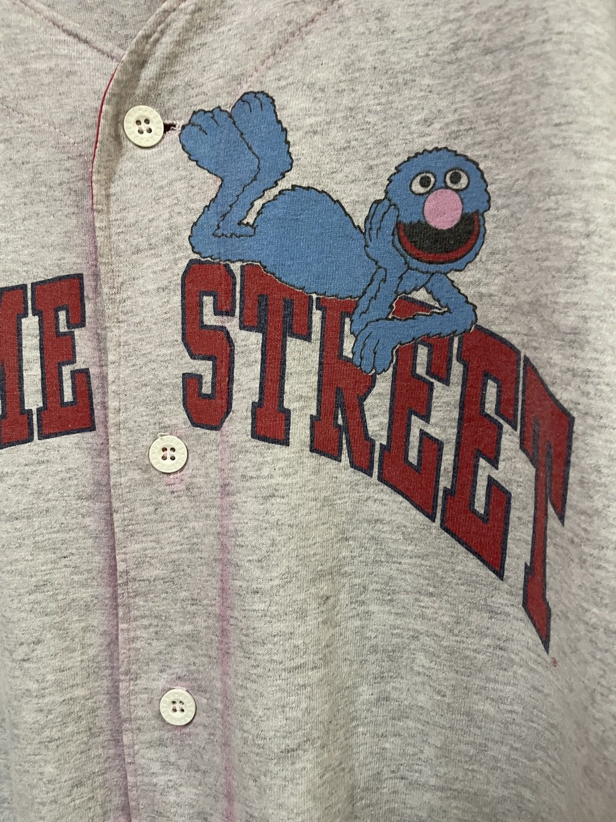 Cartoon Network Vintage Sesame Street Elmo Muppet Baseball jersey 90’s Logo Size US L / EU 52-54 / 3 - 7 Thumbnail