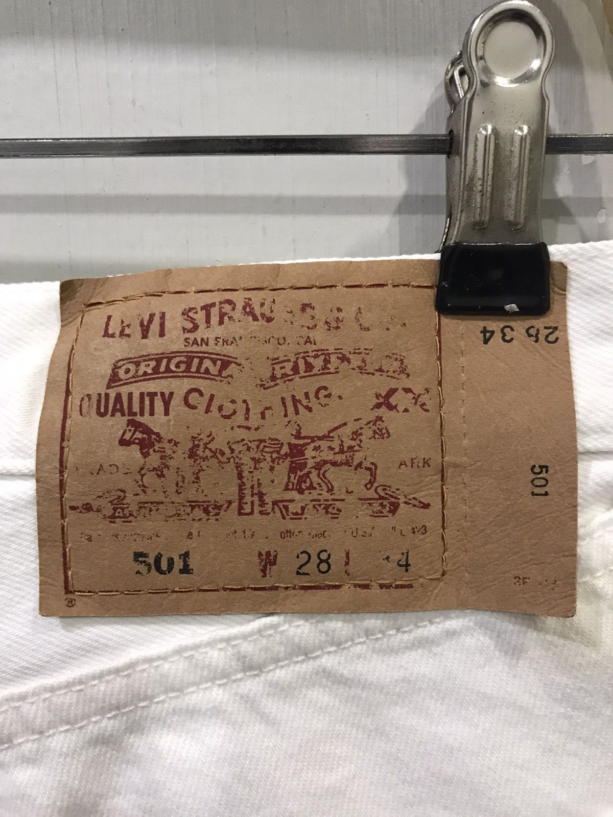 Levi's × Vintage Vintage 90s Levis Lot 501 , 553 Button Denim Size US 27 - 9 Thumbnail