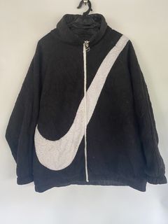 Nike Swoosh Reversible Logo Sherpa Fleece Jacket
