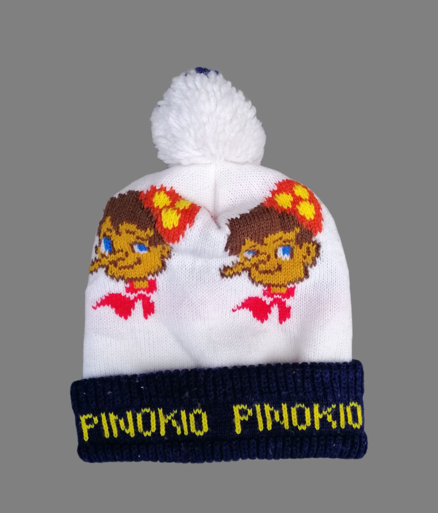 Vintage Vintage Pinokio HandKnit Beanie Hat Size ONE SIZE - 1 Thumbnail
