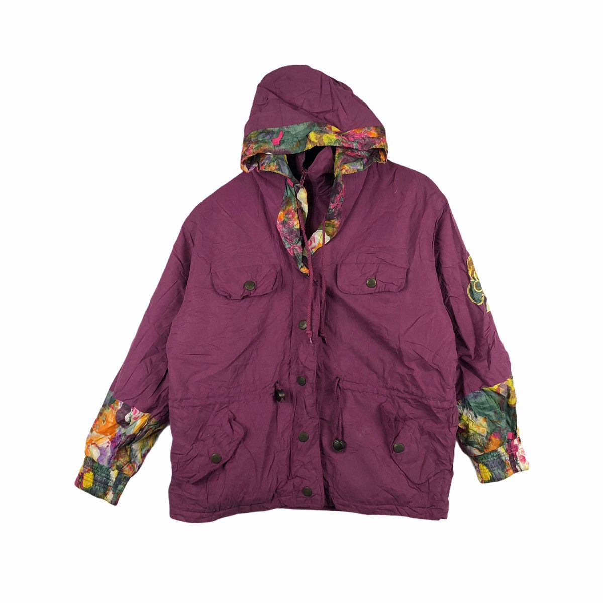 VINTAGE GAAG FLORAL STRING SWEATER HOODIE CASUAL JUMPER