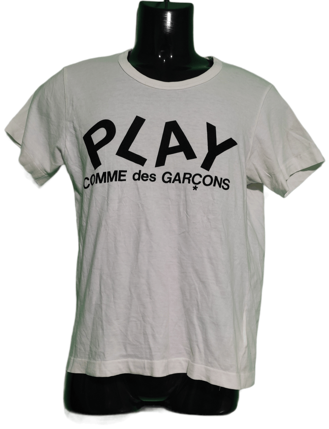 Pre-owned Comme Des Garcons X Comme Des Garcons Play Spellout Play Cdg Tee In White