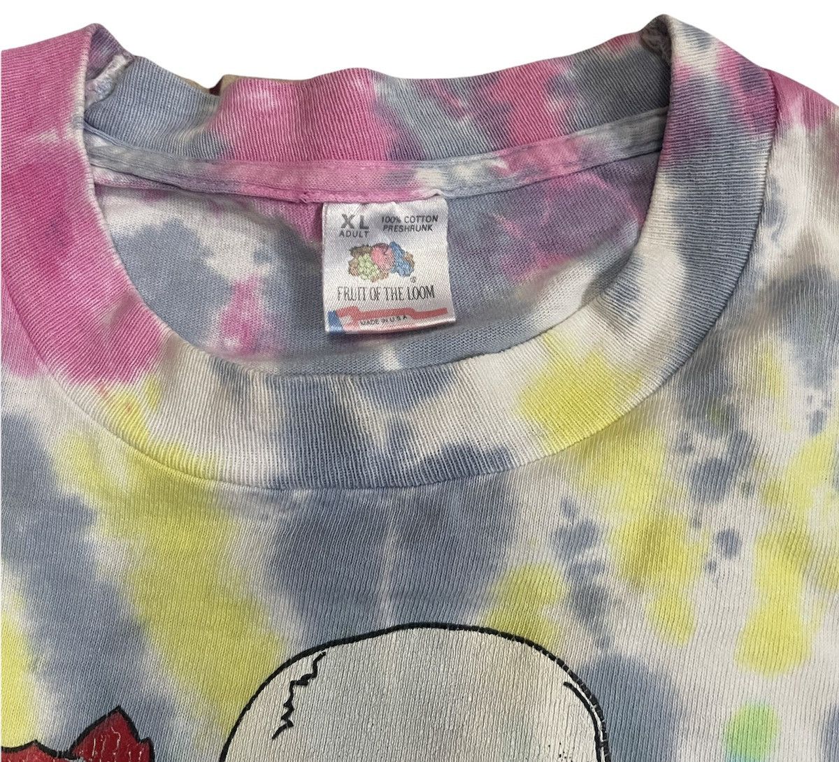 Vintage VINTAGE SKULL TIE DYE 90s TEE SHIRT USA Size US XL / EU 56 / 4 - 4 Thumbnail