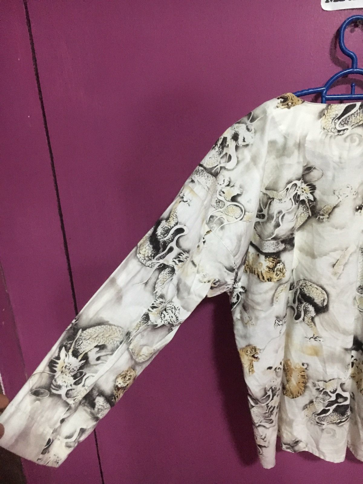 Japanese Brand 🔥RARE🔥SUKAJAN WHITE FULL PRINT SIZE M SHIRT BUTTON UP Size US M / EU 48-50 / 2 - 5 Thumbnail