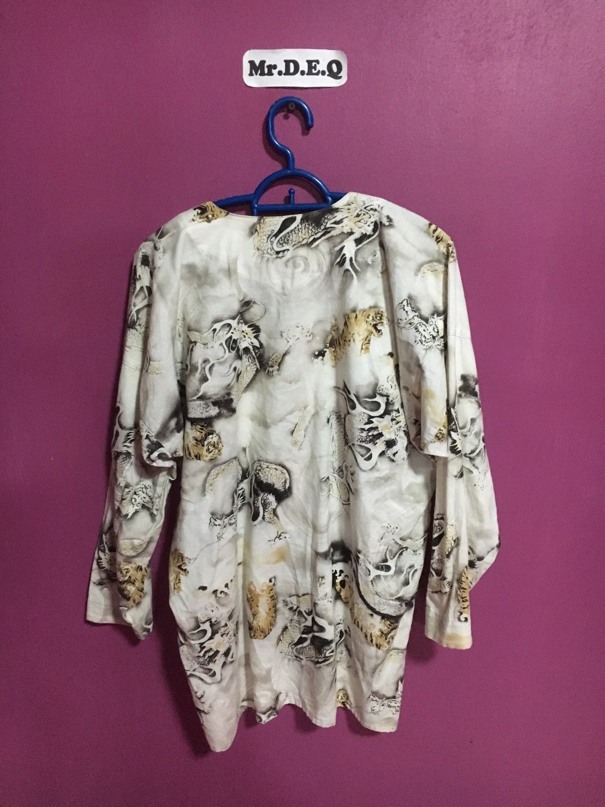 Japanese Brand 🔥RARE🔥SUKAJAN WHITE FULL PRINT SIZE M SHIRT BUTTON UP Size US M / EU 48-50 / 2 - 2 Thumbnail