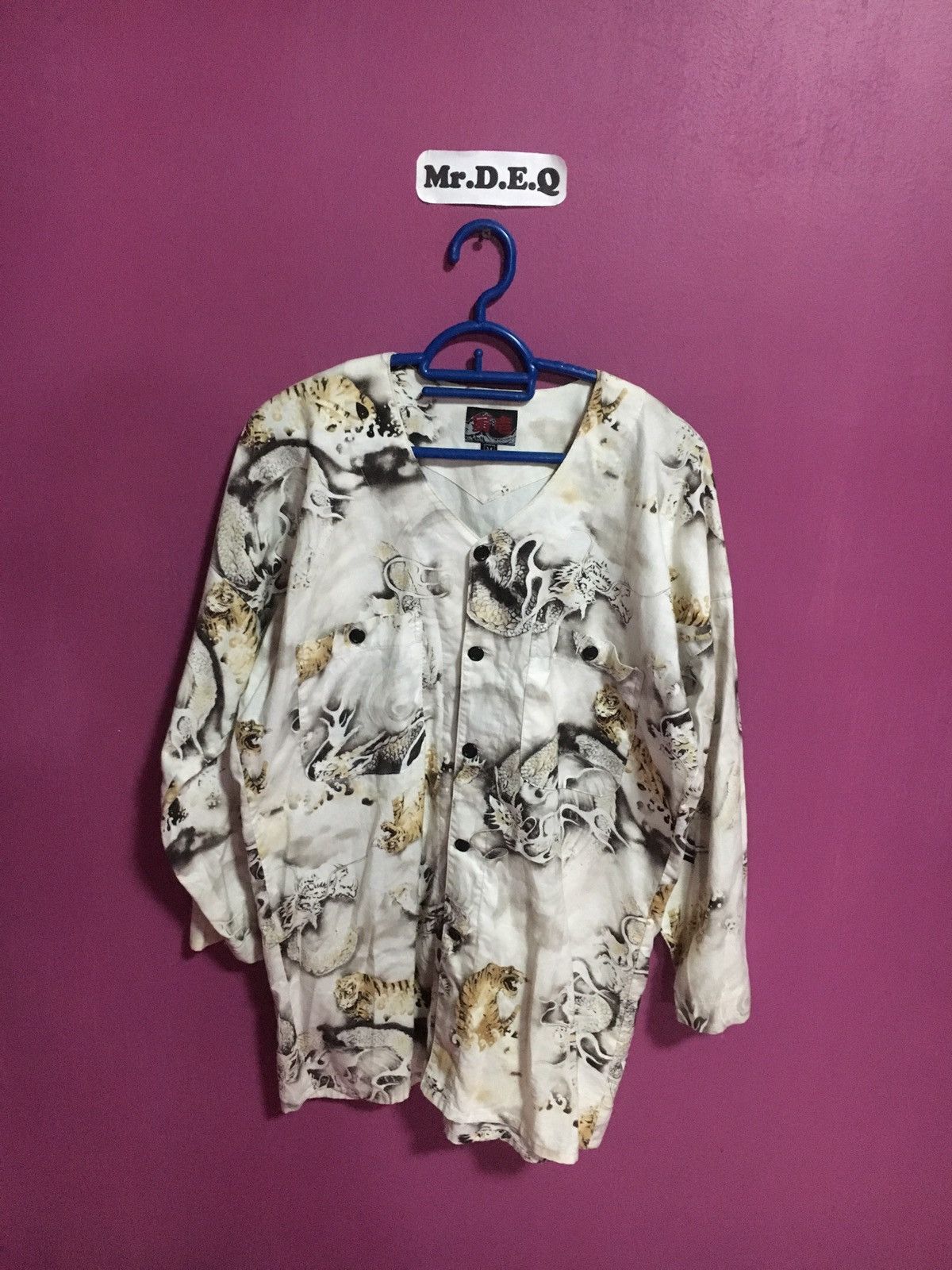 Japanese Brand 🔥RARE🔥SUKAJAN WHITE FULL PRINT SIZE M SHIRT BUTTON UP Size US M / EU 48-50 / 2 - 1 Thumbnail