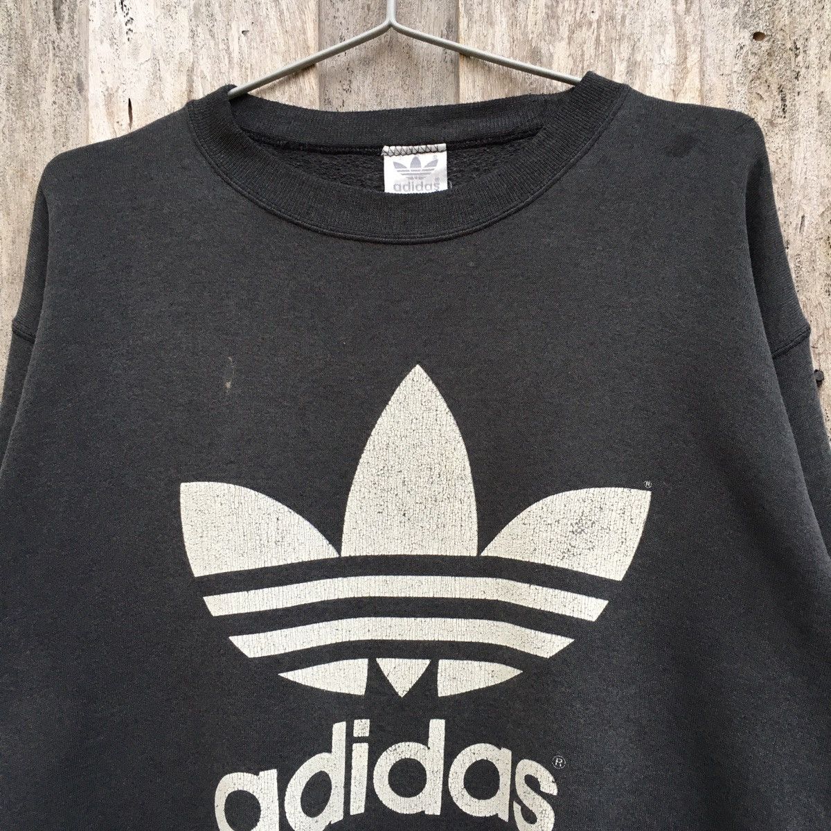 Adidas × Vintage Vintage Adidas Crewneck Sweatshirt Big Logo Size US M / EU 48-50 / 2 - 2 Thumbnail