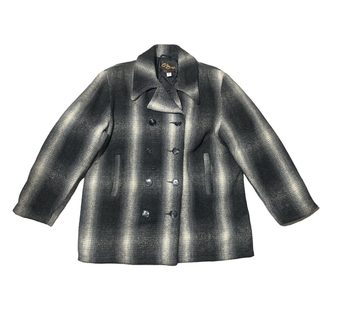 Vintage Vintage 80s Cal Craft Made In Usa Wool Peacoat Jacket Size US L / EU 52-54 / 3 - 1 Thumbnail