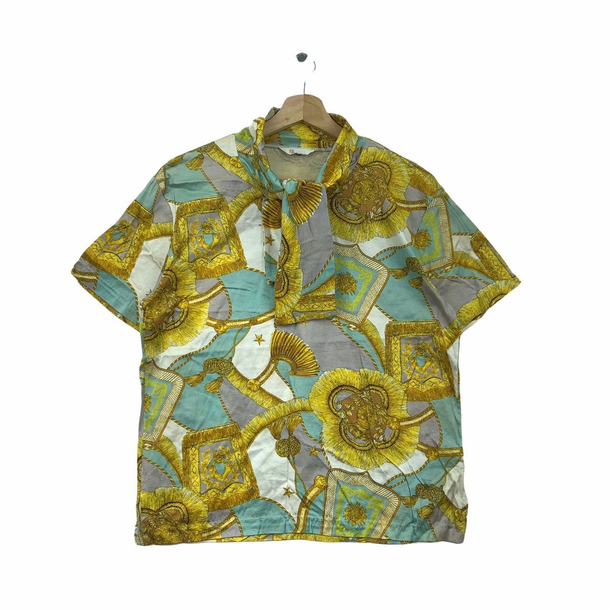 Vtg FLANERIES ITALY BAROQUE Floral All Over T-Shirts