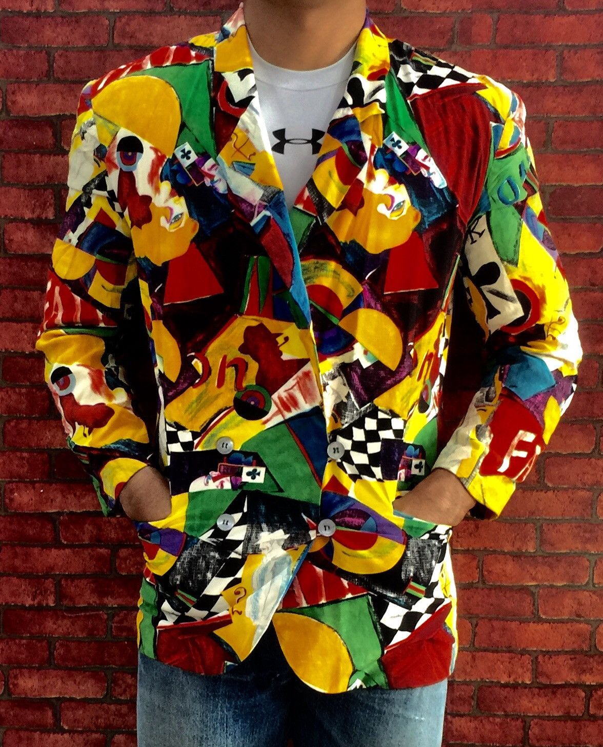 Designer × Mossimo 100% silk full colour over print blazer by Mossimo Size US M / EU 48-50 / 2 - 1 Thumbnail