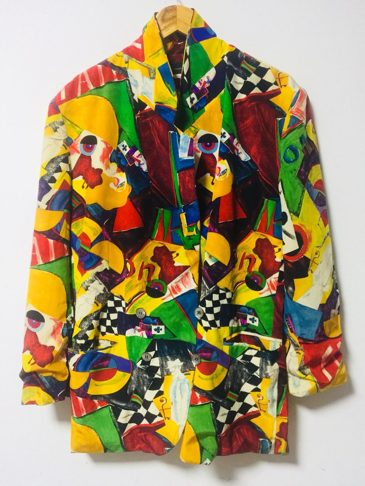 Designer × Mossimo 100% silk full colour over print blazer by Mossimo Size US M / EU 48-50 / 2 - 8 Thumbnail