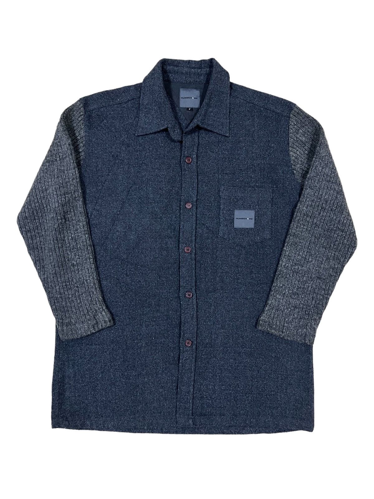 Number (N)ine GRAIL🔥OG Number Nine Miyashita Wool Hybrid Knit Sleeve Jkt Size US M / EU 48-50 / 2 - 3 Thumbnail