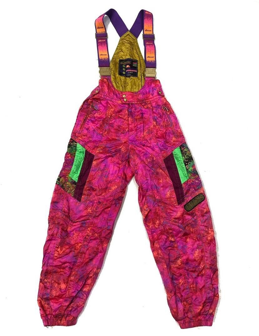 Ellesse × Vintage Rainbow multi colour Overalls Ski nice desingner Size US 31 - 1 Thumbnail