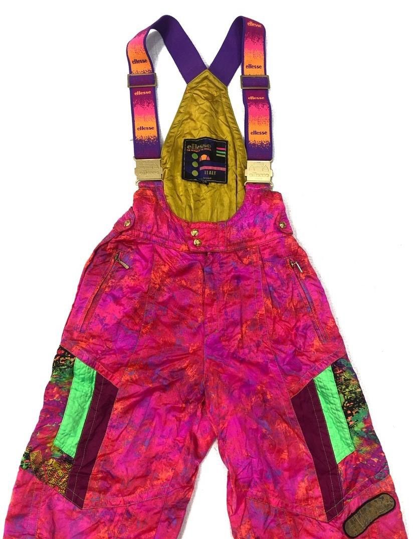 Ellesse × Vintage Rainbow multi colour Overalls Ski nice desingner Size US 31 - 2 Thumbnail