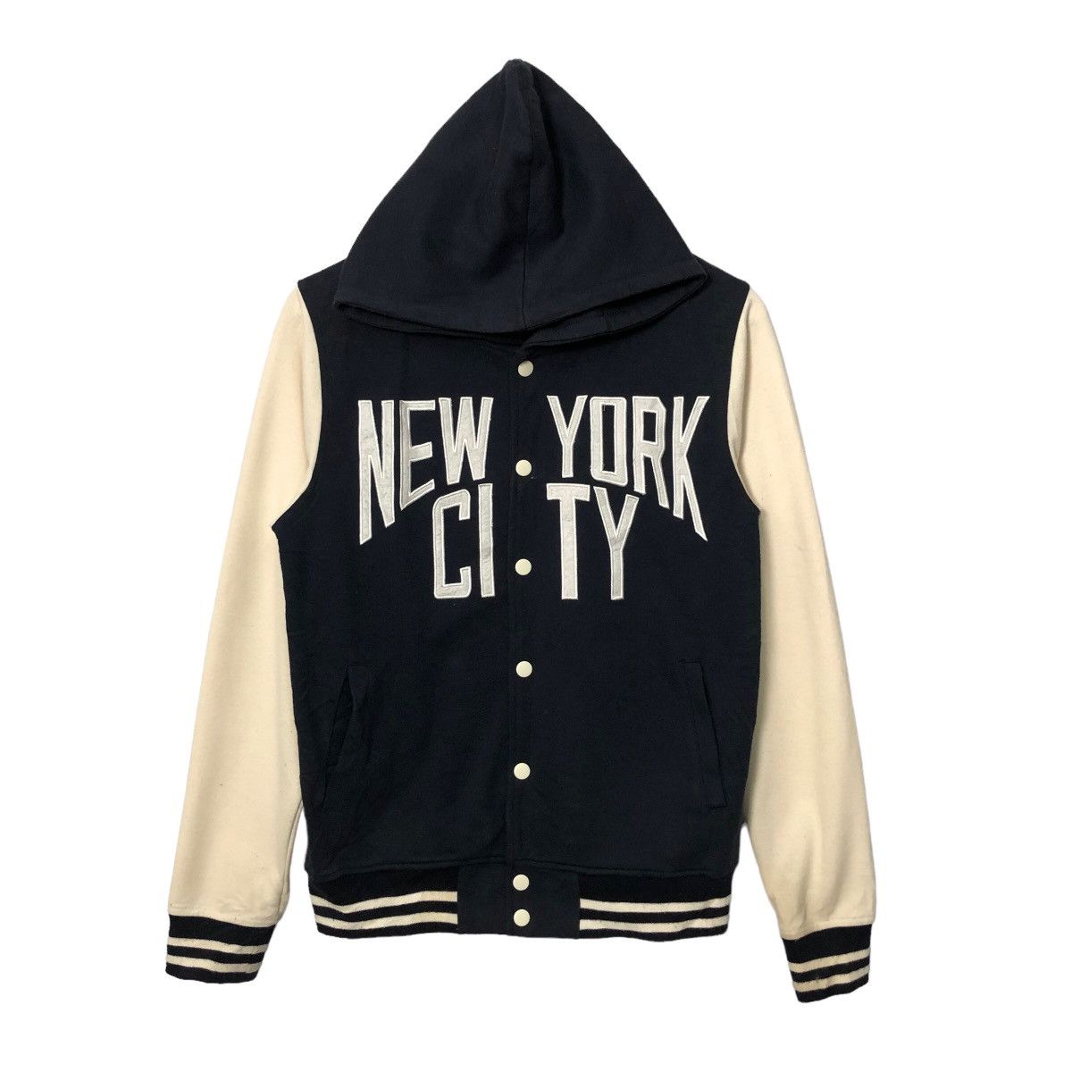 Vtg Browny New York City Embroidery Big Logo Hoodie Jacket