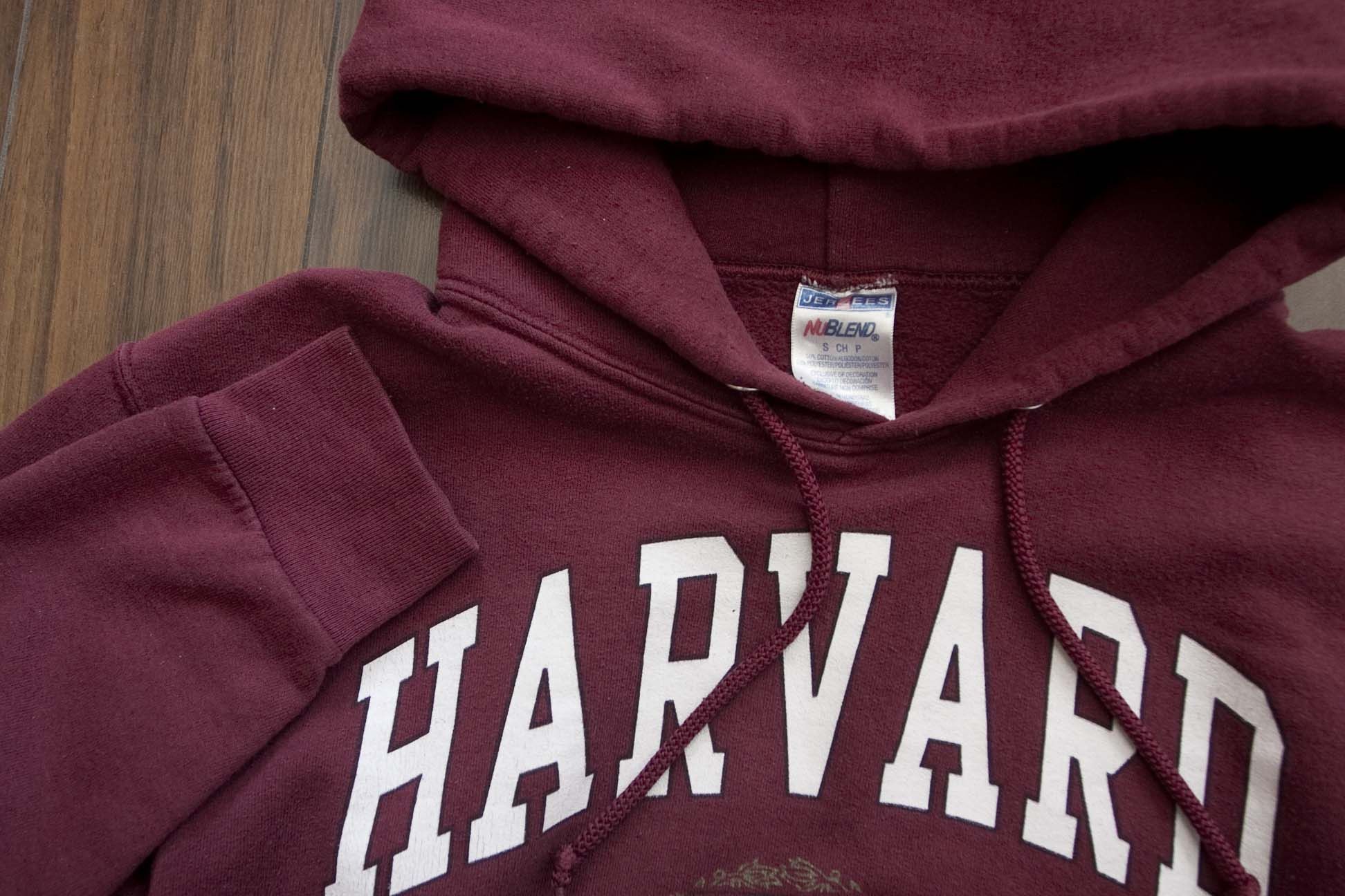 Jerzees × Vintage Harvard Hoodie 50 % Polyester / 50% Cotton Size S Size US S / EU 44-46 / 1 - 2 Thumbnail