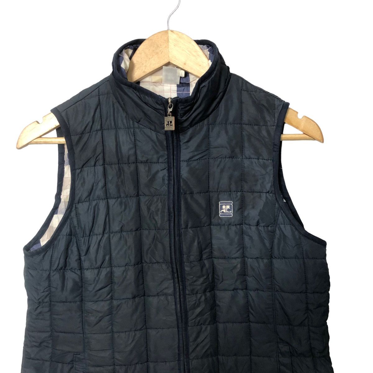 Andre Courreges Vintage Courreges Embroidery Logo Zipper Ups Quilted Vest Size US S / EU 44-46 / 1 - 2 Thumbnail