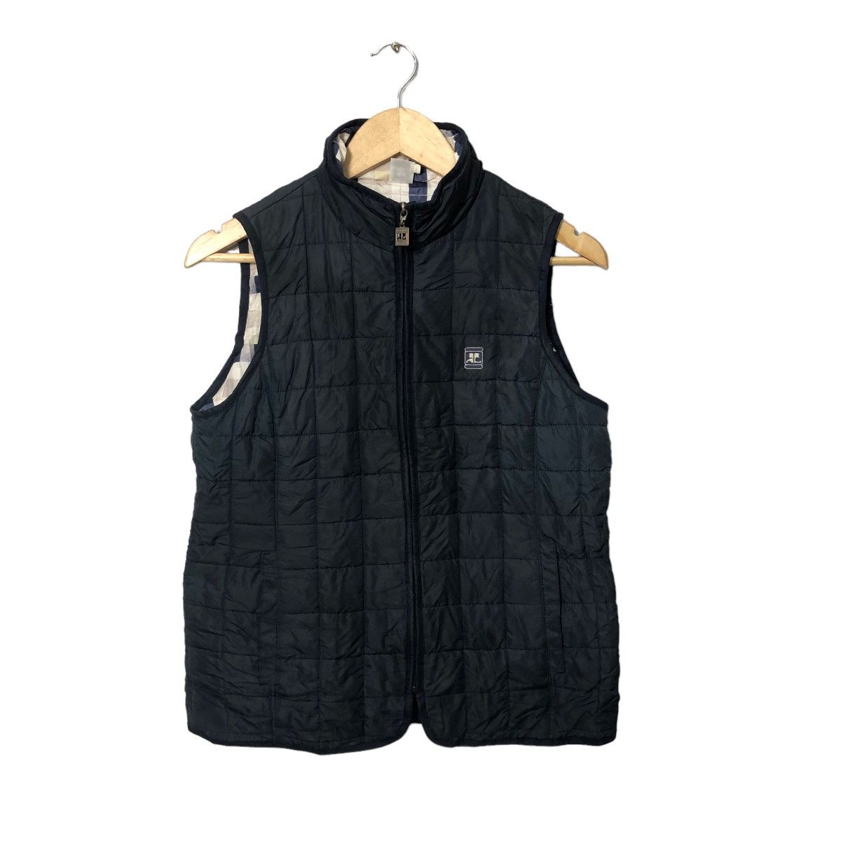 Andre Courreges Vintage Courreges Embroidery Logo Zipper Ups Quilted Vest Size US S / EU 44-46 / 1 - 1 Thumbnail