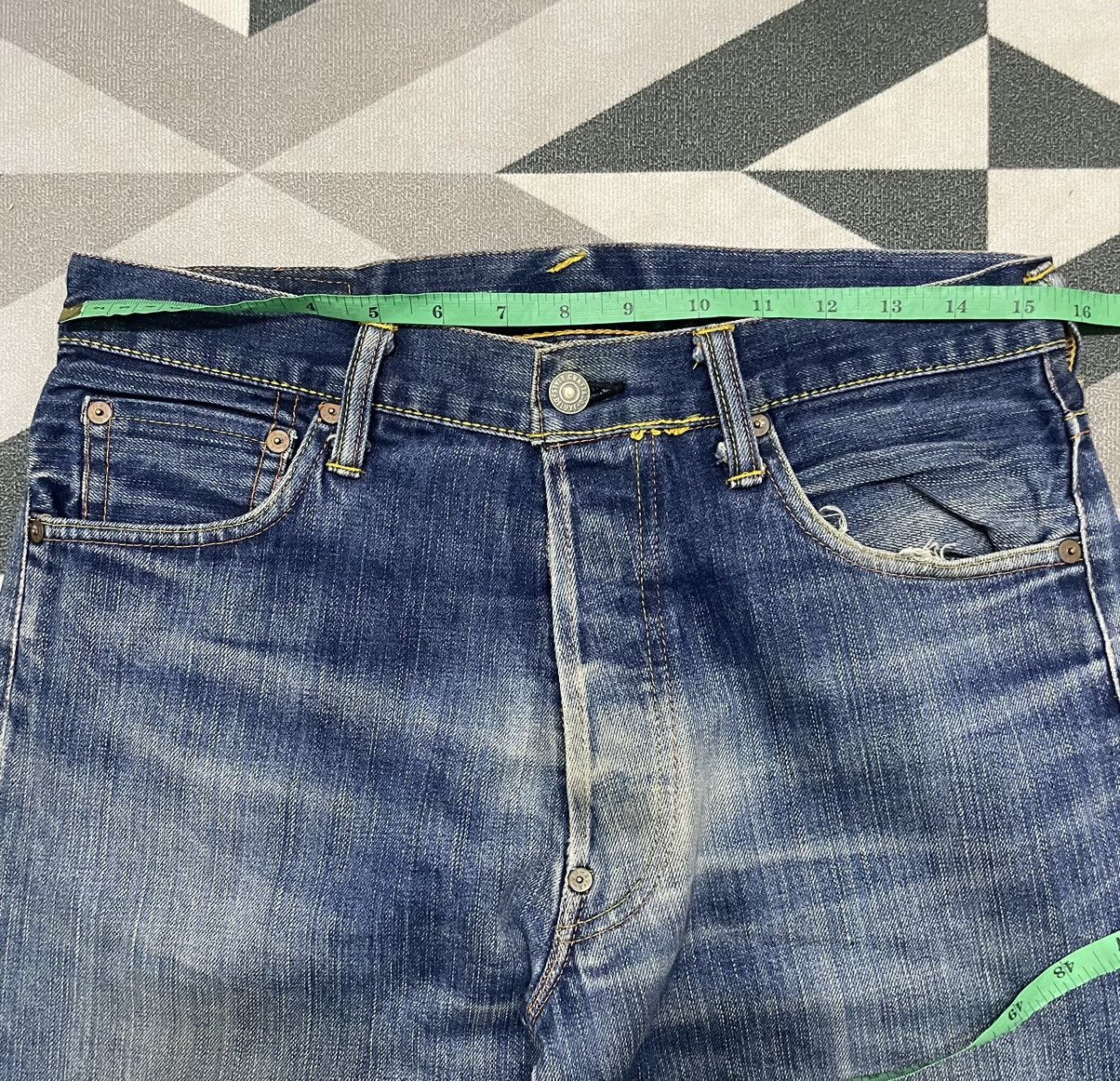 Evisu Vintage Evisu No 3 Seagull Repaint Jeans Size US 31 - 4 Thumbnail