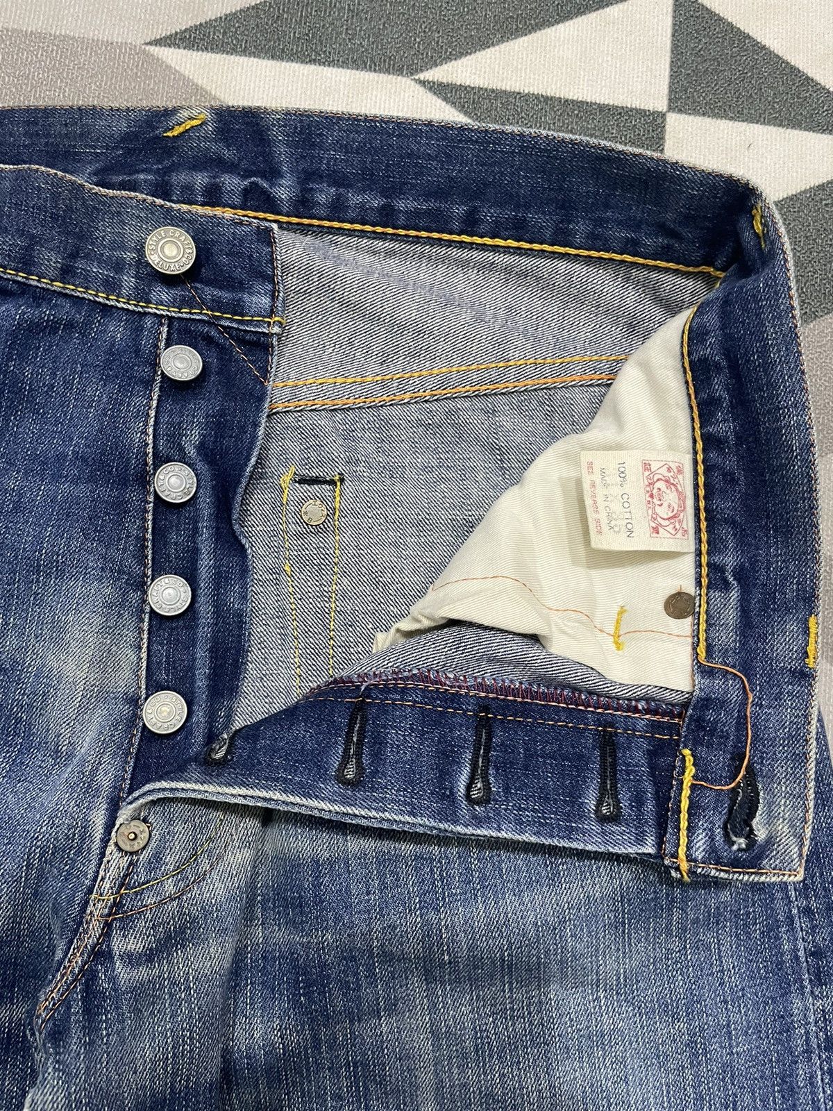 Evisu Vintage Evisu No 3 Seagull Repaint Jeans Size US 31 - 6 Thumbnail