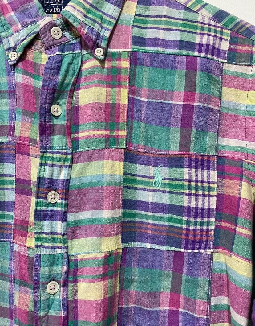 Flannel × Polo Ralph Lauren × Vintage 💥delete today💥Polo Ralph Lauren Pachwork Button Shirt Size US L / EU 52-54 / 3 - 5 Thumbnail