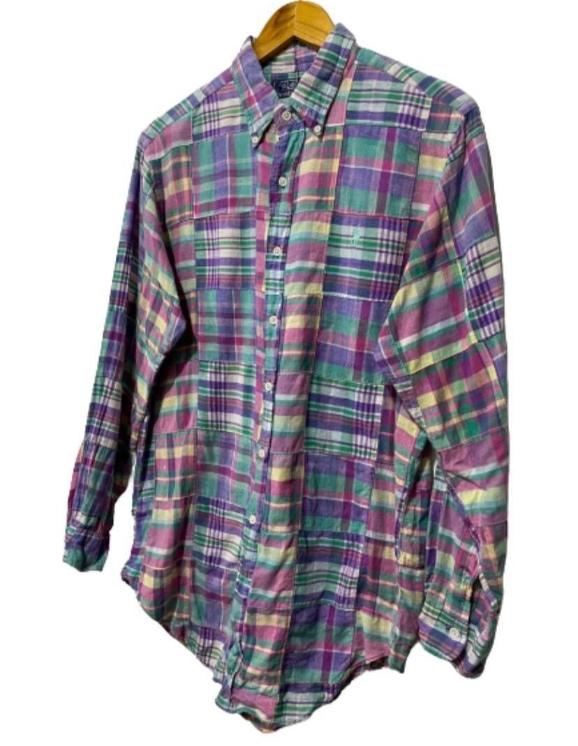 Flannel × Polo Ralph Lauren × Vintage 💥delete today💥Polo Ralph Lauren Pachwork Button Shirt Size US L / EU 52-54 / 3 - 2 Thumbnail